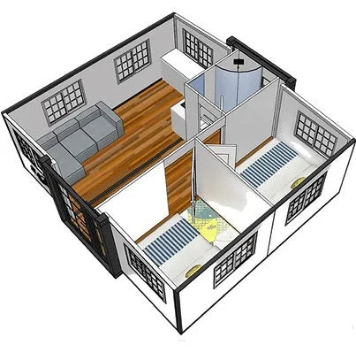 Contentor Móvel Tiny House Deluxe (6×6 pés) – 2023