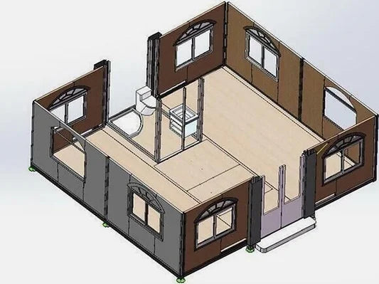 Contentor Móvel Tiny House Deluxe (6×6 pés) – 2023